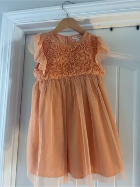 Cat & Jack Peach Rosette Tulle Dress for Girls